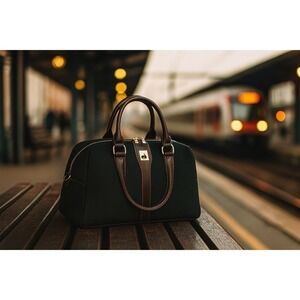 💙🧳 London Fog Classic Green 16" Deluxe Satchel - Travel Luggage Weekender